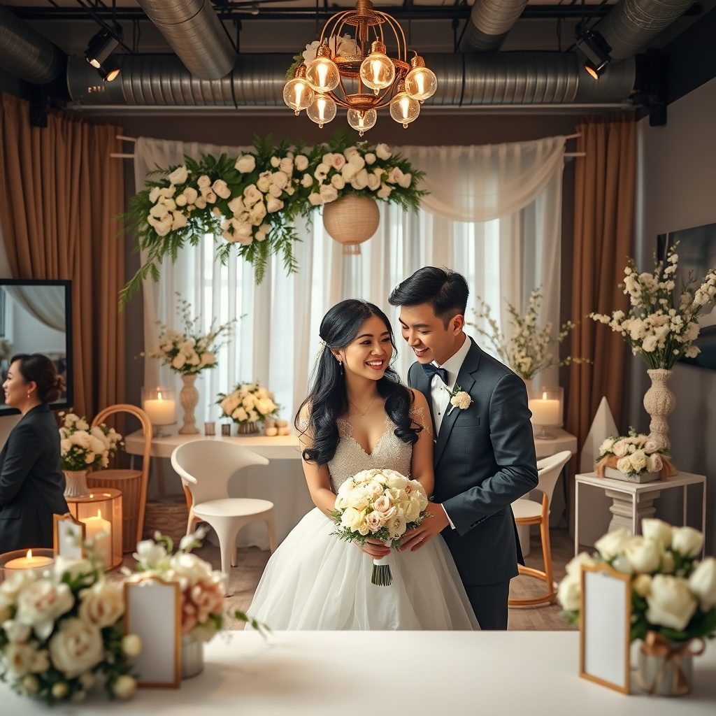 Engaged couple in a beautiful outdoor setting