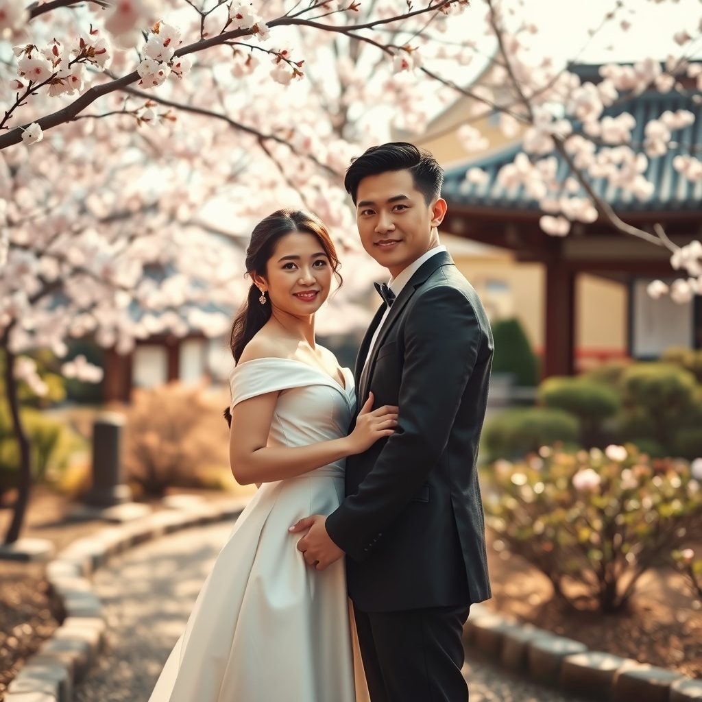 Happy couple during wedding photography session